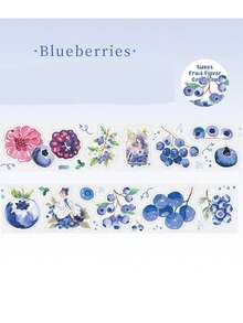 1 Stück dekorative Klebebänder mit Vintage-Motiven, Früchten, PET-Klebebandaufkleber 4,0 cm*2 m, ideal für Bullet Journals, Kunst, Scrapbooking, DIY-Basteleien, Planer, 6 Designs zur Auswahl