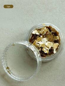 1 件金色荒野高亮度超薄云母片金属光泽岩石片 Ins 美甲材料美甲用品指甲饰品美甲宝石 - 彩色 - 查看 4