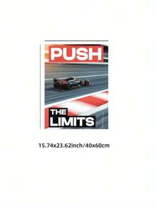1 Stück rahmenloses F1 Rennwand Kunst Extrem Geschwindigkeit Sport Poster mit Adrenalin-Design, Vintage Retro F1 Auto Leinwanddruck für Männerhöhle/Wohnheim/Wohnzimmer, coole Poster für Schlafzimmer Dekoration & Geschenk zum Schulanfang (Wanddrucke, Motorsport Kunst, Rahmenlos)