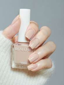 REALCHIC 10ml/件裸色指甲油，水性指甲油，快干，持久，可撕，女士和女孩美甲艺术，节日礼物 - 裸色 - 查看 5