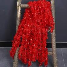 10 piezas Guirnalda floral blanca, enredadera de glicinia y orquídea colgante para boda, vid de glicinia artificial para decoración de fiesta, boda, jardín, decoración de boda de primavera y verano, adorno artificial, decoración del techo de la sala de bodas, accesorio fotográfico, decoración de pared de boda, Navidad