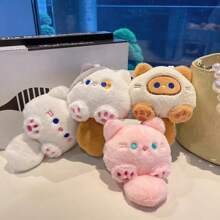 吱吱叫的小猫毛绒玩具，可爱捏猫毛绒玩具钥匙扣汽车包背包吊饰汽车挂件 - 理想的包袋配件