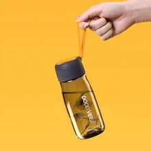 1pc Outdoor Sports Water Bottle With Silicone Strap, Plastic Cup - Multicolor - View 3