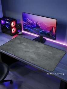 1个简约灰色风景图案鼠标垫，橡胶材质，可水洗防滑，适用于办公桌和书桌，鼠标移动精准，时尚防滑桌面垫，返校季游戏鼠标垫，办公桌配件，办公用品，办公桌配件，鼠标垫，桌面鼠标垫 - 彩色 - 查看 7