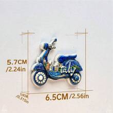 1pc Italian Landmark Fridge Magnet, 3D Resin Milan Duomo, Venice Canal & Italian Motorcycle (Vespa), Travel Souvenir Gift, Home Office Fridge Decor