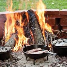 30cm Cast Iron Frying Pan | Non-Stick, Handle-Frying Pan | Smooth Surface For Induction Cooking | Versatile Kitchen And Dining Use | Durable And Easy-To-Clean Cast Iron Cookware - Black - View 5