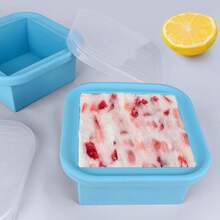 2 Cup Silicone Freezer Trays With Lid 4 Pack Silicone Freezer Molds Soup Freezer Containers Make 4 Perfect Soups, Broths, Stews, Sauces, Curries,9831733 - 薑色 - 查看 2