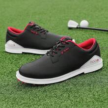 Men's Golf Shoes, Breathable, Lightweight, Spikeless, Casual Style - Black - View 2