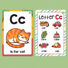 教育学习闪卡，词汇卡用于单词记忆学习，儿童早教卡，多种图案，适合3岁及以上儿童 - 彩色 - 查看 3