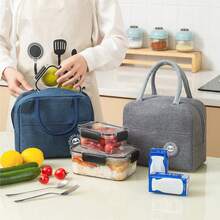 Insulated Lunch Bag, Portable Lightweight Thermal Tote Lunch Bag, Outdoor Picnic Bag, Student Lunch Box, Multi-Functional Sports Work And Outdoor Camping Lunch Bag, Random Color, Camping Queue, Takeout Restaurant, Back To School Season - Multicolor - View 4