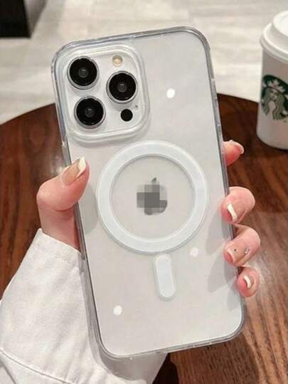 磁性透明外壳适用于 17 16 15 14 Plus 13 12 11 XR XS X 7 8 Pro Mini Pro Max - MagSafe 兼容无线充电保护套