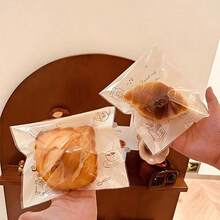 100Pcs Best Choice For Storing Baked Goods! Special Packaging Bag For Sealing And Preservation, European Style Design Suitable For Baking Shops And Household Kitchens, Clean And Non Stick Without Residue, Ensuring Both Preservation And Storage - Clear - 查看 7