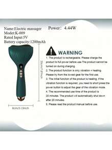 STUKUNI 1200mAh wiederaufladbares elektrisches Massagegerät, Heizung Vibration Gua Sha Board, Knopfsteuerung, für Schulter, Nacken, Gesichtsmassage, Pflegeartikel für den Heimgebrauch, Muttertag, Vatertag, Weihnachten, Urlaubsgeschenk