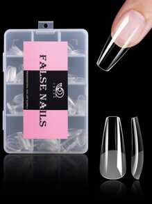 120/240片短杏仁指甲片软凝胶透明凝胶指甲片半哑光全覆盖指甲片亚克力预锉按压假指甲片用于指甲延长家庭DIY美甲按压指甲美甲用品