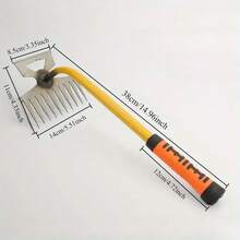 1 件锰钢园艺和除草工具 - 手动园艺耙，配备符合人体工程学的绿色和黄色手柄，可轻松去除土壤和杂草，两用手动除草铲，适用于园艺任务，手动园艺工具 | 符合人体工程学的园艺工具 | 重型园艺工具 - 彩色 - 查看 18