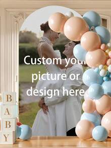 Customized Elastic Arch Cover - Personalized Arch Backdrop Cover, Suitable For Round Top Backdrop Stand, Applicable For Birthday, Theme Party, Wedding And Other Occasions, Available In Multiple Sizes,Party Top - Multicolor 2 - View 8