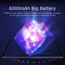Qetupa 10.1英寸安卓14平板电脑，4GB RAM + 64GB/128GB ROM，MTK 6762四核2.0GHz处理器，高清(1280x800) IPS触控屏，200万像素前置摄像头和500万像素后置摄像头，6000mAh大容量电池，支持蓝牙5.2和802.11ac WiFi 5。 - 藍色 - 查看 6