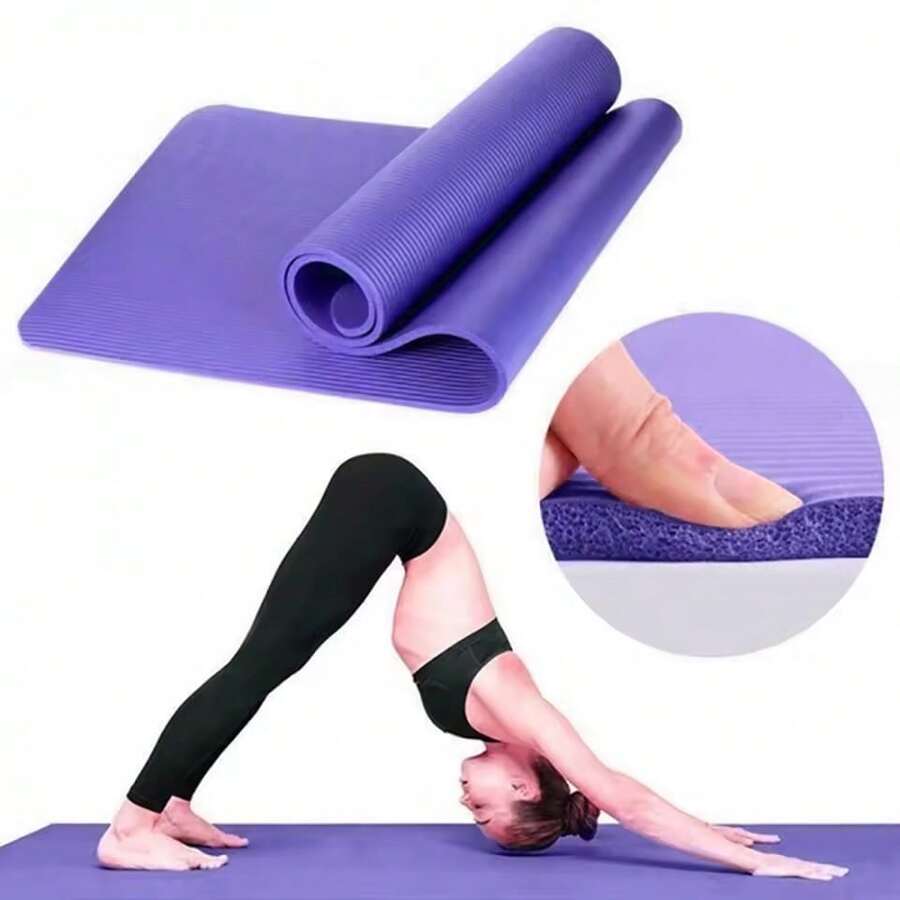 Yogamatte – Dicke Yogamatten für Frauen und Männer, Trainingsmatte aus hochdichtem NBR-Schaum, rutschfest und schweißresistent, ideal für Pilates, Heimfitness und Heimtraining.