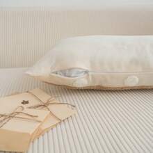 1pc Geometric Pattern Tufted Cushion Cover Without Filler, Modern Throw Pillow Case, For Sofa, Living Room