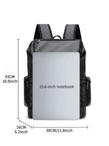 男士背包，复古花卉休闲旅行包，PU皮革翻盖背包，防刮耐用，轻便易携，适合旅行、露营、徒步、上学、大学、青年使用，情人节和返校礼物 - 黑色 - 查看 8