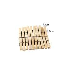 60/30pcs Wooden Clips, 2.87 Inches. They Can Be Used As Photo & Picture Hangers, Clothespins, Sock Clips, And General Clips. - Multicolor - View 4
