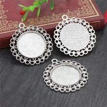 4pcs 25mm Inner Size Multi-Styles Pendant Cabochons Blank Base Setting Bezel Tray DIY Jewelry Making Accessories Findings For Necklace Keychains - Pendant Blank Base Setting - View 24