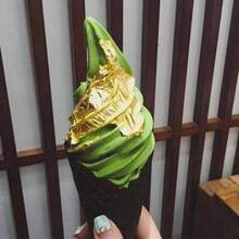 100片可食用级24K金箔银玫瑰金餐具厨师艺术巧克力蛋糕烘焙装饰工具 - 金色 - 查看 6