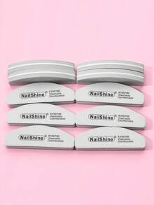 10 件迷你半月形 100/180 海绵抛光锉刀条。适用于日常化妆、舞会、婚礼、购物、约会、晚宴团队建设、节日化妆、母亲节礼物、毕业季礼物、节日睫毛、狂欢化妆、狂欢派对。、美甲用品、美甲工具、美甲工具、返校、指甲、按压指甲的美甲工具