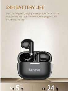 Lenovo Earbuds EA110 Bluetooth Wireless Earbuds TWS Mini Earphone Bluetooth 5.4 Touch Control Long Battery Life HD Voice With Mic - 均碼 - 查看 6