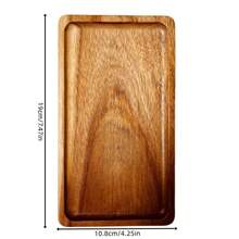 1pc Wooden Tray, Fruit Plate, Dessert Dish, Coffee And Milk Wooden Tray, Cheese Plate, Wooden Tea Tray, Bread Plate For Holding Sandwiches, Snacks, Desserts, Salad - Easy To Clean, Multi-Purpose Serving Platter - Yellow - View 4