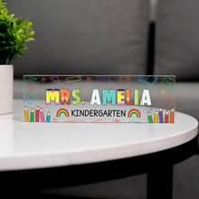Personalized Teacher Office Desk Nameplate, Teacher Acrylic Decor, Teacher Office Desk Plaque, Teacher Gift, Teacher Acrylic Plaque, Back To School Season, Acrylic Plaque, Holiday Calendar - Teacher Card Brick Type C - View 11