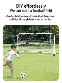 2025 Top Selling Portable Foldable Indoor/Outdoor Children Football/Soccer Goal Frame Set, Toys For Boys & Girls