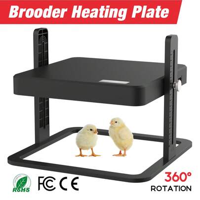 Advwin Advwin Chick Brooder Heater, Adjustable Height & Angle Chicken Heating Plate 10.6" X 10.6" For Hatching Chicks, Ducklings, Poultries