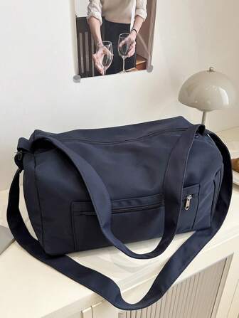 Mochila deportiva de yoga de gran capacidad y peso ligero, bolsa de gimnasio impermeable con separación de compartimentos secos y húmedos, adecuada para la escuela, viajes, transporte, artículos esenciales para vacaciones, bolsa de viaje para mujeres