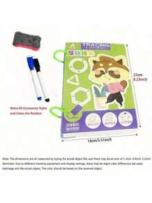 1 Set Reusable Educational Workbook With 2 Pens And 1 Eraser Board - Perfect For Children Drawing And Control Training, 2025 New Year Gifts, Christmas Gifts