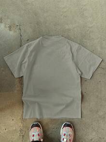 男士休闲宽松百搭简约时尚印花短袖T恤，春夏