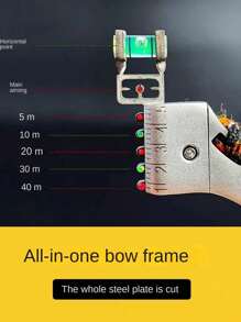 1pc Metal Eagle Slingshot, Outdoor High Power Stainless Steel Slingshot With Precision Flat Rubber Band - Multicolor - View 5