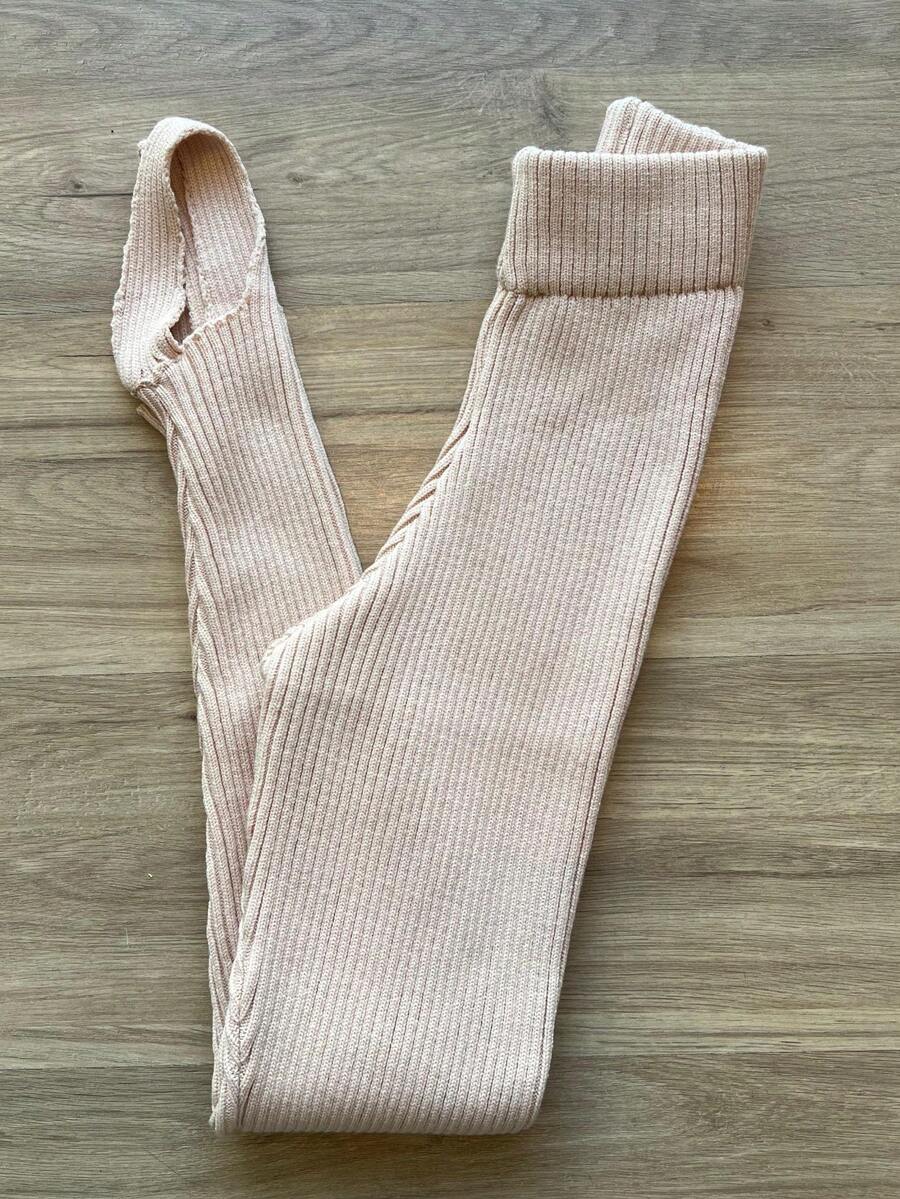 Women's Turim Modal Ribbed Trousers With Knit Foot Winter Comfortable Leggings - Cát - Xem 1