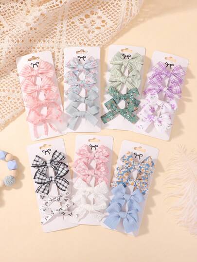 4 szt. materiałowych spinek do włosów z motylami w stylu boho, minimalistyczne spinki do włosów dla dziewcząt, akcesoria do włosów w stylu szkolnym z motywem kwiatowym na imprezę