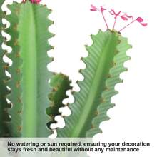 Artificial Cactus, 92 Cm Large Artificial Flowering Cacti, Artificial Cactus Plant With Planter, Artificial Large Cactus Plants For Indoor And Outdoor, Home, Office, Shop, Garden