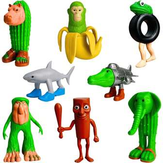 8 Piece Animal Figurines – Italian Collectible Figure Toys, Desktop Decoration, Fun Italian Animal Figurine Set