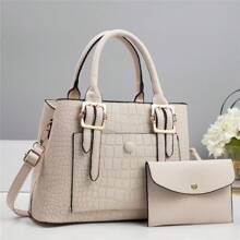 Women Shoulder Bags - 卡其 - 查看 1