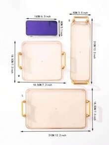 1 件现代双隔间设计托盘，带双手柄，厨房服务托盘