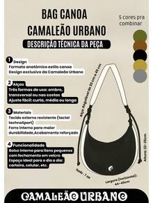 Urban Chameleon Canoe Bag Rope Bag - Black and White - View 8