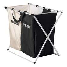 Lyor Polyester Laundry Basket With 2 Compartments - 彩色 - 查看 1