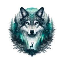 1pc/2pcs/3pcs Wolf And Forest Deer Hot Stamping Stickers - Durable, Washable And Heat Transferable Stickers Suitable For DIY T-Shirts, Sweatshirts, Jeans, Bags, Pillows, Vintage Hats, Easy To Iron Craft Supplies And Decorative Stickers