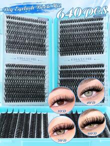 Bộ 640/800 kẹp uốn mi D-Curl cỡ lớn, sổ đựng mi cỡ lớn, bộ nối mi 10D+20D+30D+40D+50D+60D+80D/50D+60D+80D+100D trang điểm mắt tự nhiên, 10-16 sợi mi giả tổng hợp chống thấm nước, bộ mi 3D riêng lẻ, nhỏ gọn và có thể tái sử dụng, thích hợp cho các hoạt động hàng ngày, kỳ nghỉ, trang điểm hàng ngày, cosplay, trang điểm toàn diện và sử dụng hàng ngày, mi giả dạng chùm, mi riêng lẻ, mi giả. - D - Xem 8