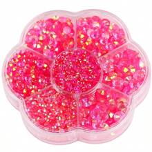 5000pcs/Box, 2mm 3mm 4mm 5mm 6mm, 5 Sizes, Silver Base Crystal Beads Stones,Flower Shape Box Packed, Round Flatback Rhinestones Multi Colors Crystal Gems Non HotFix DMC Jewelry Beads Glass Stones Diamond 3D Pattern Design Accessories Glitter Manicure Decal Decorations For Clothes,Bag,Shoes,Cups,Phone Covers,Handicrafts,Diy Trim.