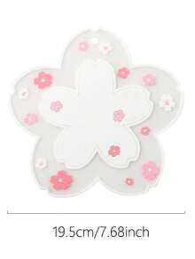 1pc/2pcs Cherry Blossom Silicone Cup Coaster PVC Dining Table Mat Heat Insulation Pad Bowl Pad