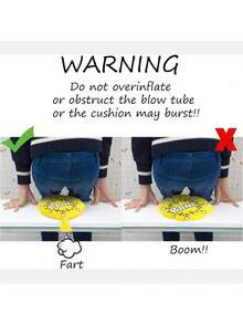 4 Pcs Of 7-Inch (Approximately 17.8 Cm) Self Inflating Whoopee Cushions/Cushions, Perfect For Adult Pranks, Imitating Farting Sounds, Perfect For Parties And Christmas Present - Multicolor - View 6